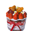 Straw-Bear-ry Vanilla Cake